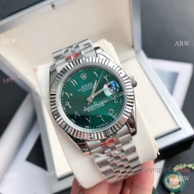 Swiss Quality Rolex Datejust 41 Middle East Arabic Olive Green Watch Citizen 8215 Movement